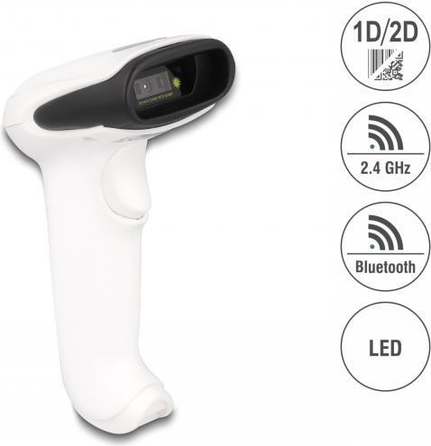 Produktbild Delock Barcode Scanner 1D und 2D für 2,4 GHz, Bluetooth oder USB (1D-Barcodes, 2D-Barcodes, QR-Code)