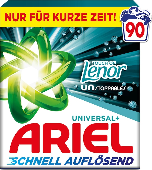 Produktbild Ariel Touch of Lenor Unstoppables (90 Waschgänge, Pulver)