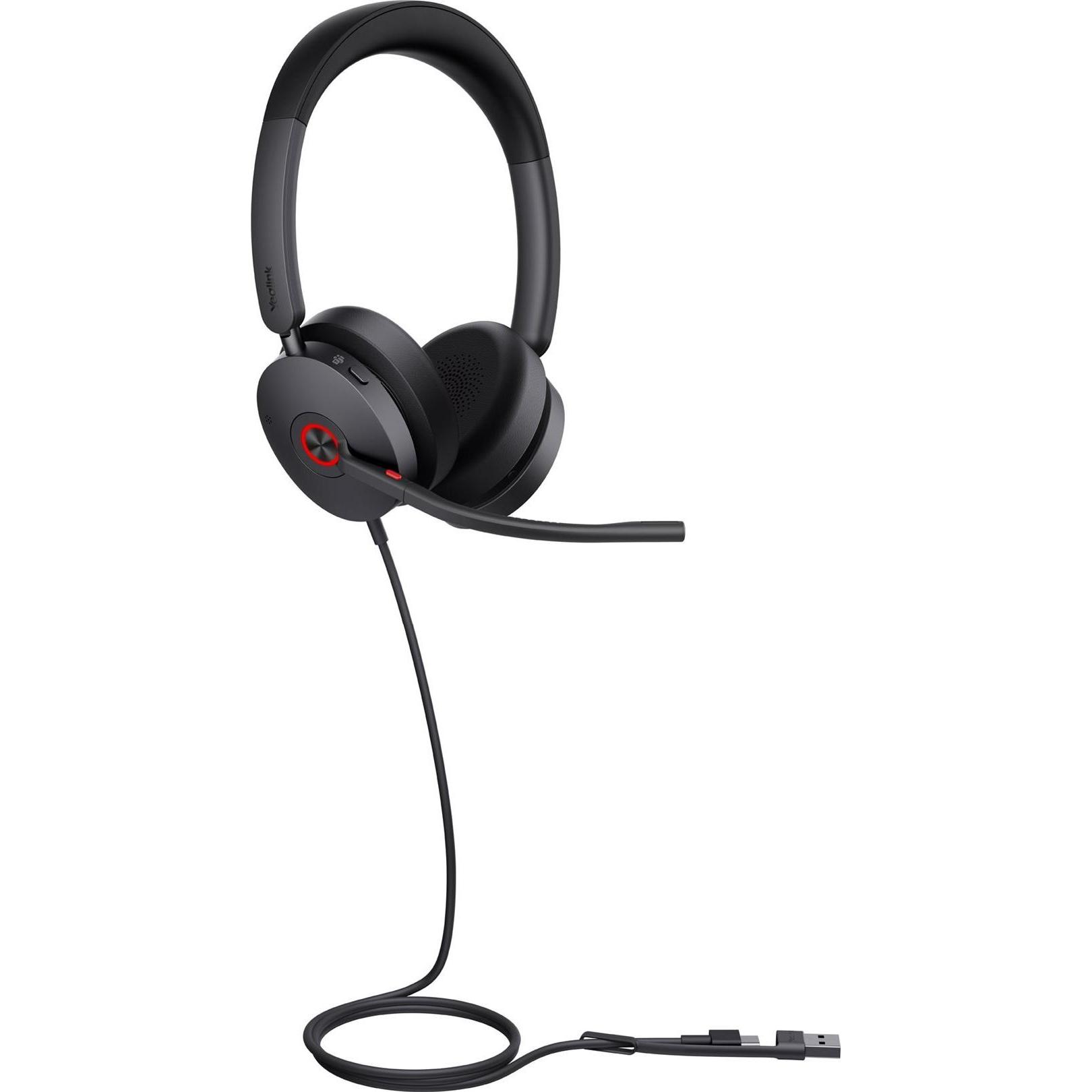 Yealink Chiara Uh48 Dual - Headset - On-Ear (Cablato, Usb-A, Usb-C, Team Microsoft), Cuffie Da Ufficio