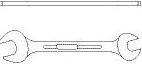 Actual product image Gedore 6 double open-end wrench x15/16