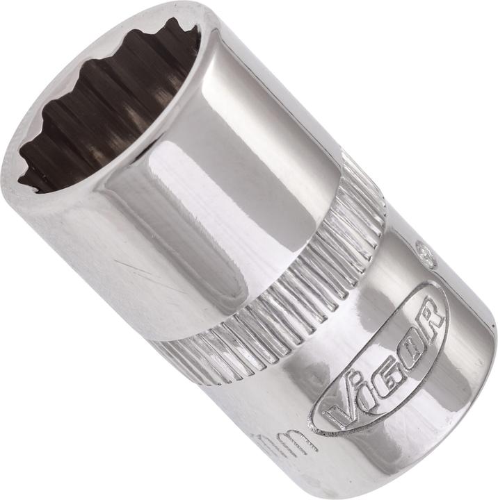 Produktbild Vigor Doppelsechskant Steckschlüsseleinsatz ∙ V7538-12 ∙ Vierkant10 mm (3/8 Zoll) ∙ Aussen Doppel-Se… (12 mm)