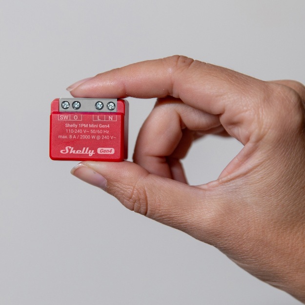 Actual product image Shelly 1PM Mini Gen4 (Switch actuator)