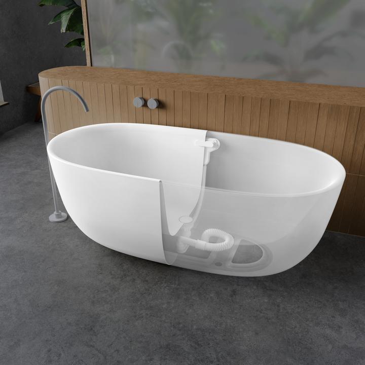 Produktbild Kaldewei MEISTERSTÜCK OYO DUO Mod. 1050-4034, freistehende Badewanne, 1630x770mm, mit Überlauf (163 cm, 77 cm)