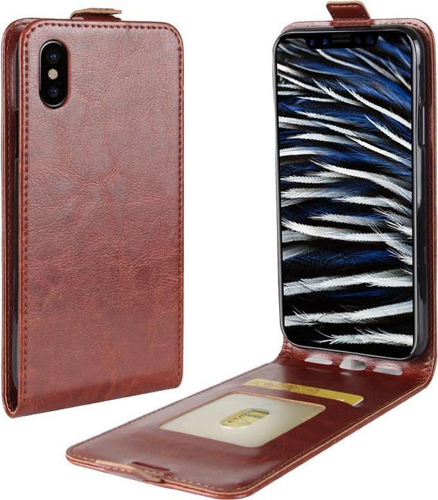 Image du produit Cover-Discount Étui à rabat en cuir avec compartiment photo vertical (Apple iPhone X, Apple iPhone XS)