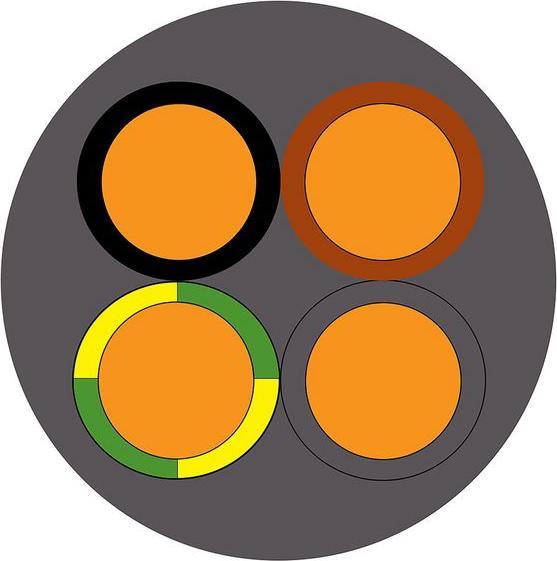 Actual product image RS PRO NYM-J 4 Core 1.5mm Cable 50m (50 m)