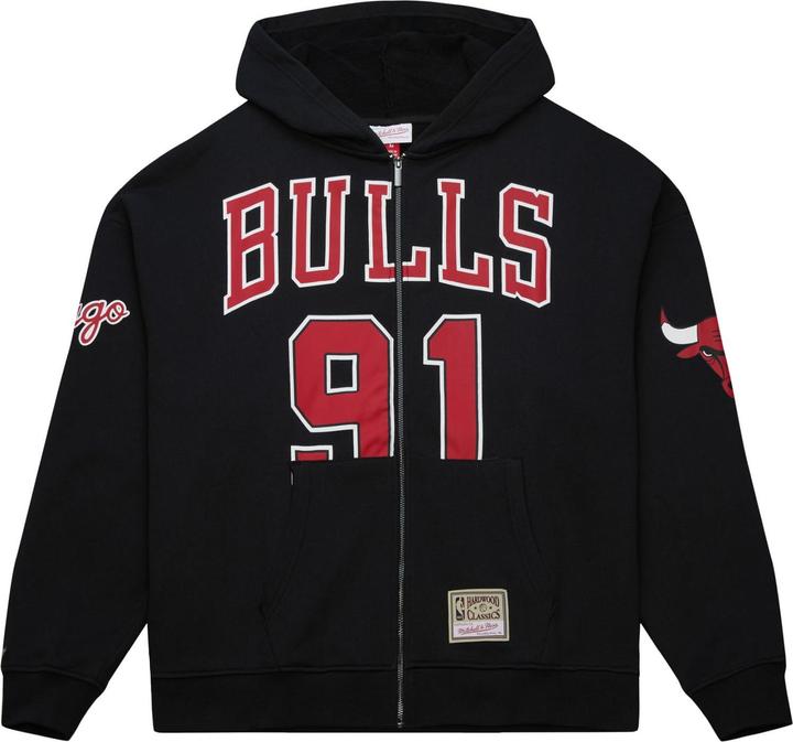 Produktbild Mitchell & Ness M&N Oversized Zip Hoody - Chicago Bulls Dennis Rodman - XXL (XXL)