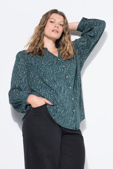Immagine prodotto Studio Untold Blusa dal taglio ampio in crêpe con colorato design zebrato e ruche (58)