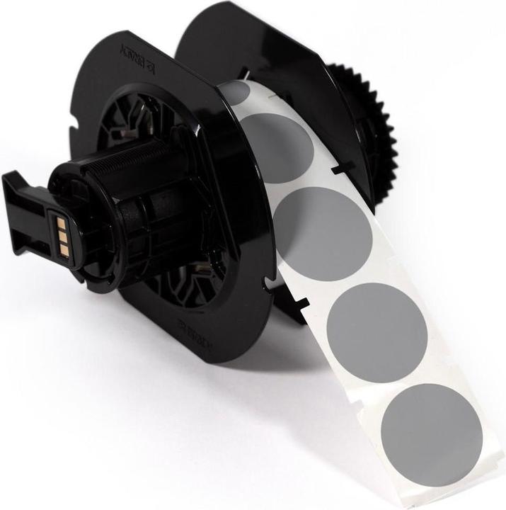 Brady B30-D35-595-GY, inspection sticker, vinyl, round ⌀ 35 mm, grey (750 labels) (3.50 cm)