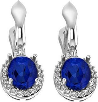 Produktbild Beneto Exclusive - Silver earrings with sapphires SAFAGUC1937