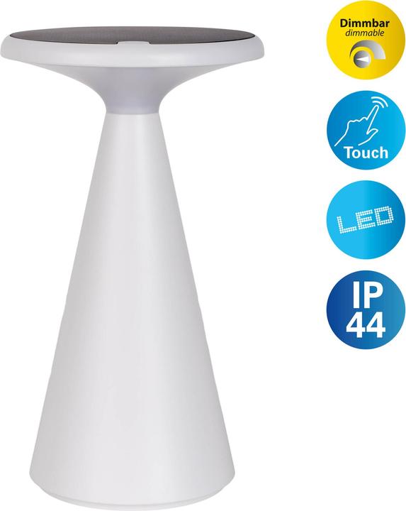 Produktbild Näve LEDSolarAkkuTischleuchte weiss (200 lm)