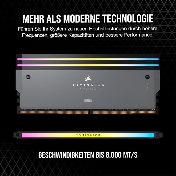 Produktbild Corsair Dominator Titanium (2 x 32GB, 6000 MHz, DDR5-RAM, DIMM)