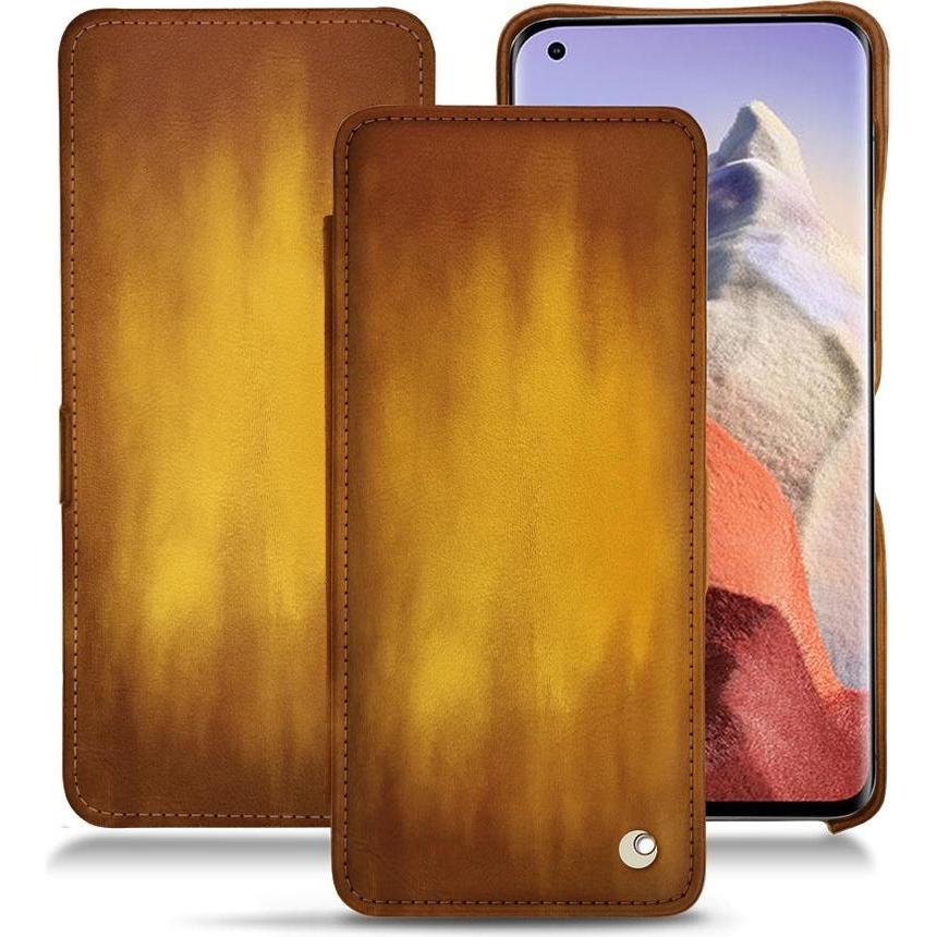 Noreve Lederschutzhülle horizontal (Xiaomi Mi 11 Ultra), Smartphone Hülle, Gold