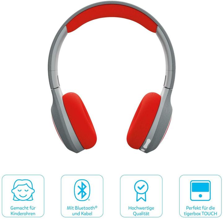 Immagine prodotto Tigermedia Cuffie per bambini tigerbuddies - Happy Red Edizione Svizzera (Tedesco, Francese, Italiano, Inglese)