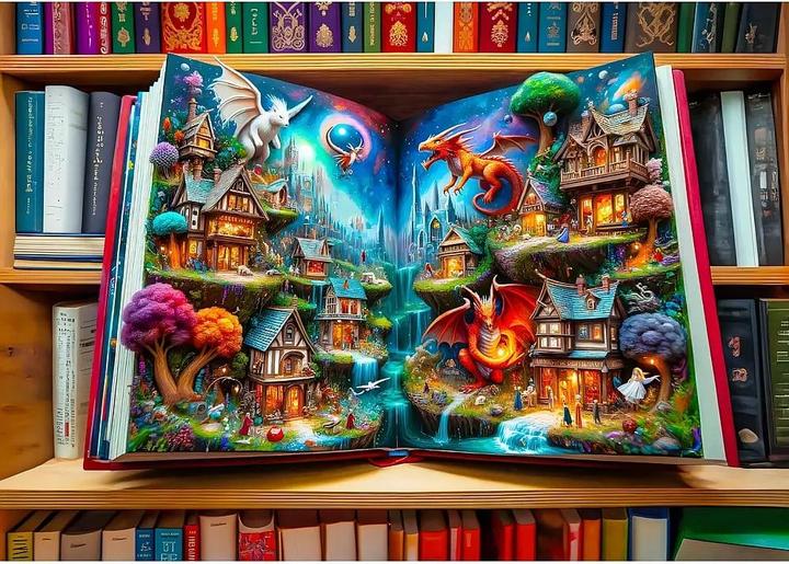 Produktbild WoodenCity WOODEN CITY Wooden Puzzle 1000 Enchanted Tales Jigsaw Puzzle with unique shapes (1000 Teile)