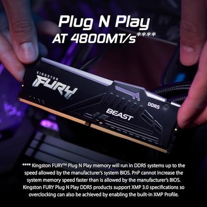 Produktbild Kingston 16GB DDR5 6400MT/S CL32 DIMM (1 x 16GB, 6400 MHz, DDR5-RAM, DIMM)
