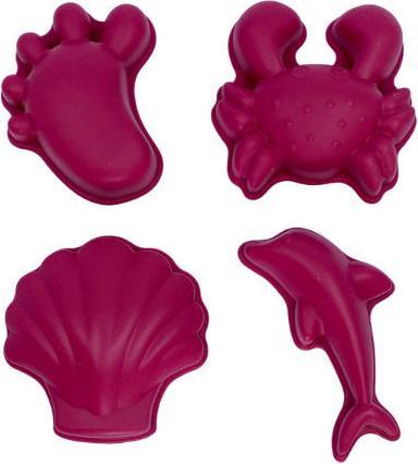 Produktbild Scrunch Bucket Silikon Sandformen 4er Set Kirschrot/pink