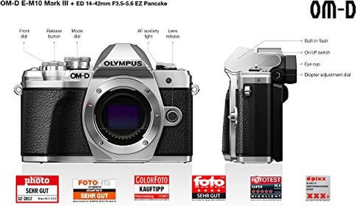 Productafbeelding Olympus OM-D E-M10 III Kit (14 - 42 mm, 16.10 Mpx, Micro Vier Derde)