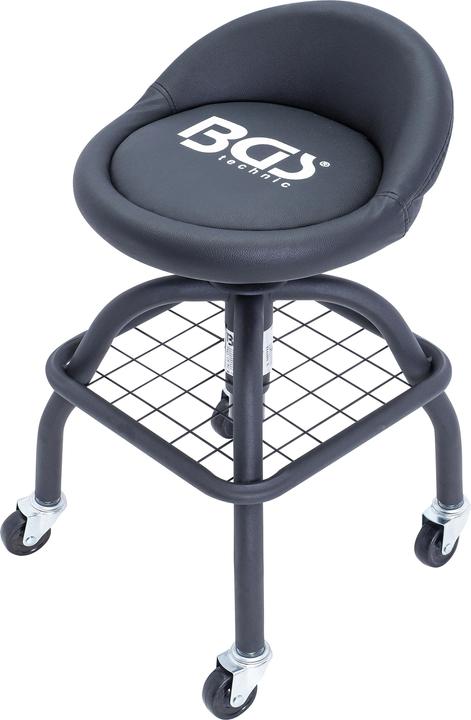 Produktbild BGS Werkstattstuhl | mit 4 Rollen | höhenverstellbar | 540 - 680 mm