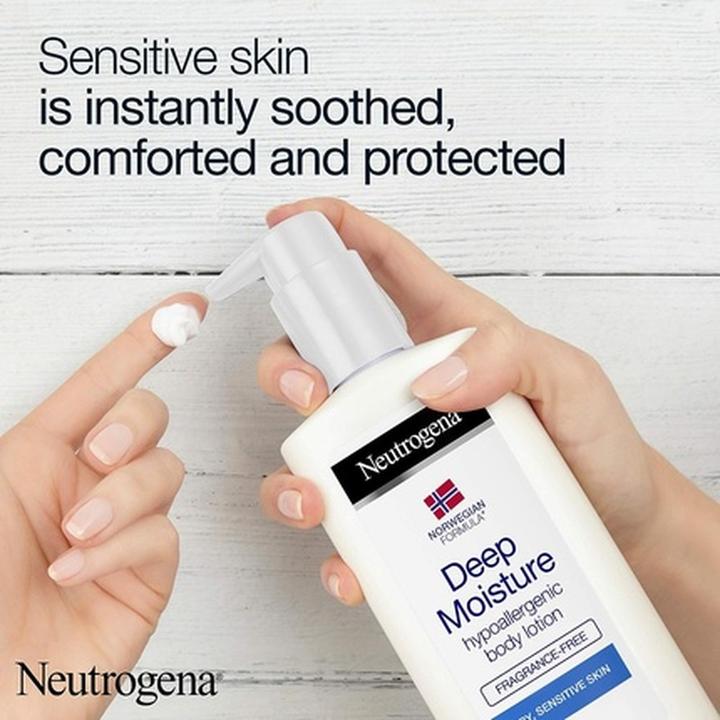 Actual product image Neutrogena Deep Moisture Hypoallergenic Body Lotion 400 ml (Body lotion, 400 ml)