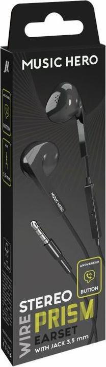 Produktbild SBS MUSIC HERO PRISM Stereo In-Ear Headset mit Klinkenkabel schwarz (Kabelgebunden)