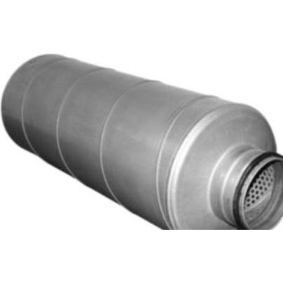 Alnor, Belüftungssystem, lyddaemp. Ø160 L=900 - LYC-50-160-900 nippel/nippel cirkulaer galvaniseret