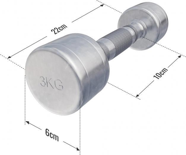 Produktbild Gorilla Sports Chrom Kurzhanteln (2 x 3 kg)