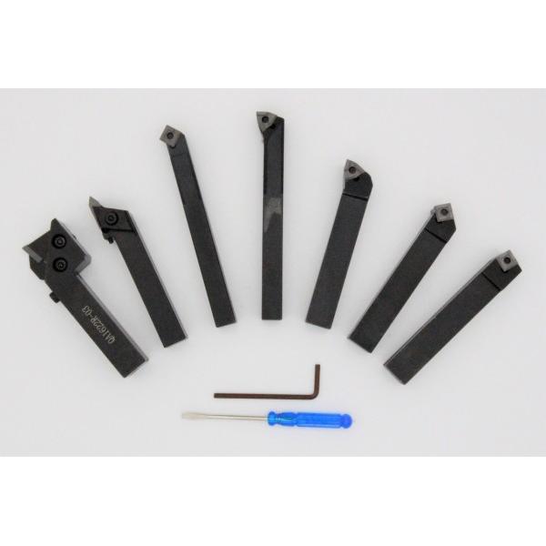 Elmag, Accessori per macchine, - Wendeplatten-Drehmeissel-Satz 7-teilig, 12 x 12 mm