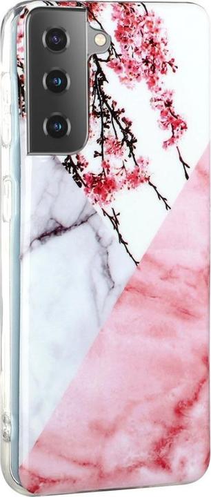 Produktbild Cover-Discount Galaxy S21+ - Softes Silikon Gummi Case Flower Marbel (Samsung Galaxy S21+)