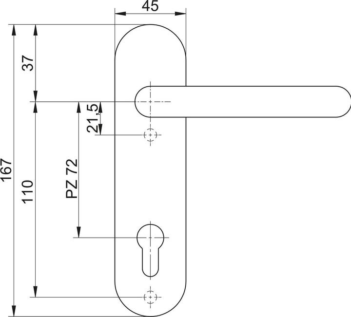 Productafbeelding BKS Halve deurkrukken (Deurgreep)
