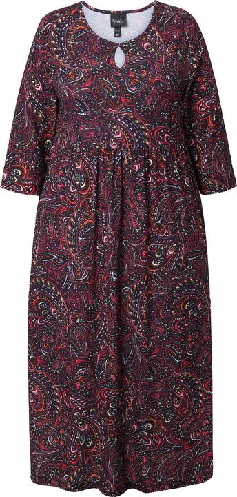 Image du produit Ulla Popken Robe maxi en jersey, avec poches, décolleté rond et manches 3/4, coupe évasée (62)