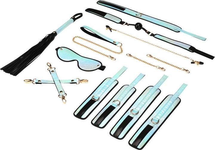 Actual product image Liebe Seele Bondage Set 8 Piece Vivid Sky Blue Glossy
