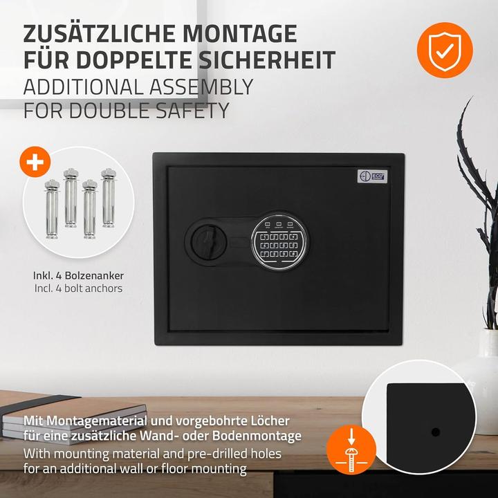 Immagine prodotto ECD Germany Cassaforte a muro (27 l)