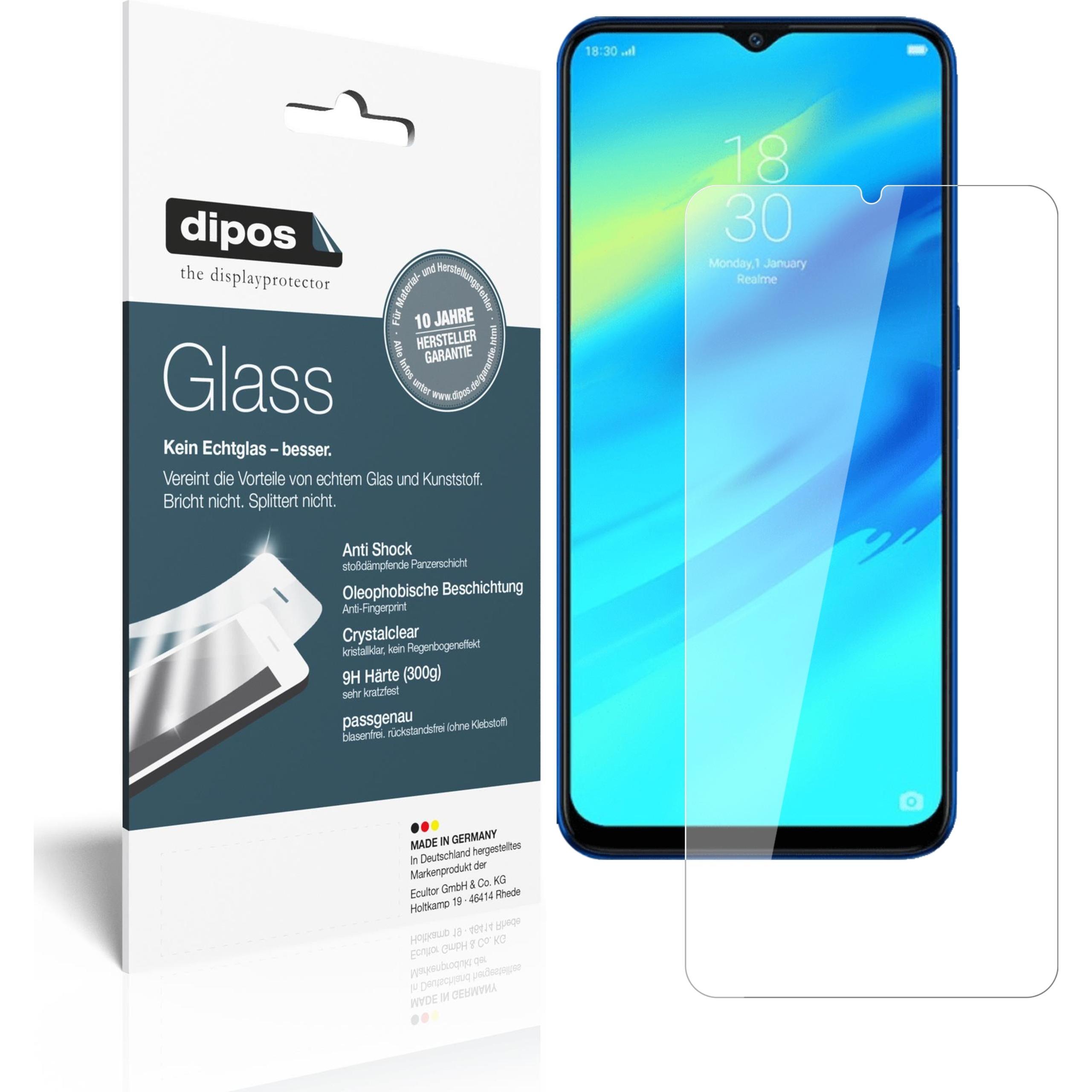 Dipos Displayschutz Anti-Shock (2 Stück, Realme C2), Smartphone Schutzfolie, Transparent
