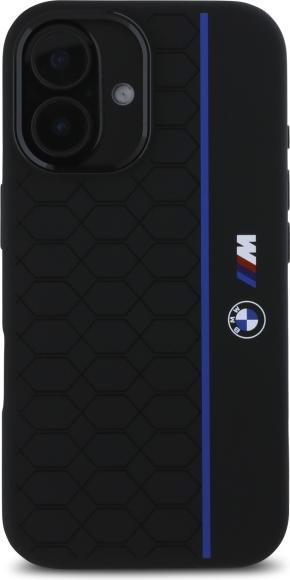 Produktbild BMW BMHMP16S23SHEB iPhone 16 6.1" czarny/black hardcase Silicone Hexagon Blue Line MagSafe (Apple iPhone 16)