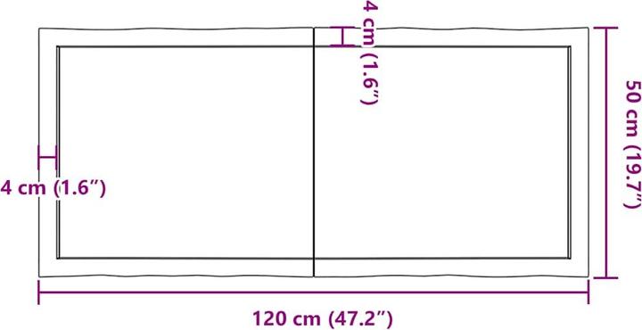 Immagine prodotto VidaXL Aneta (120 x 50 x 4 cm)
