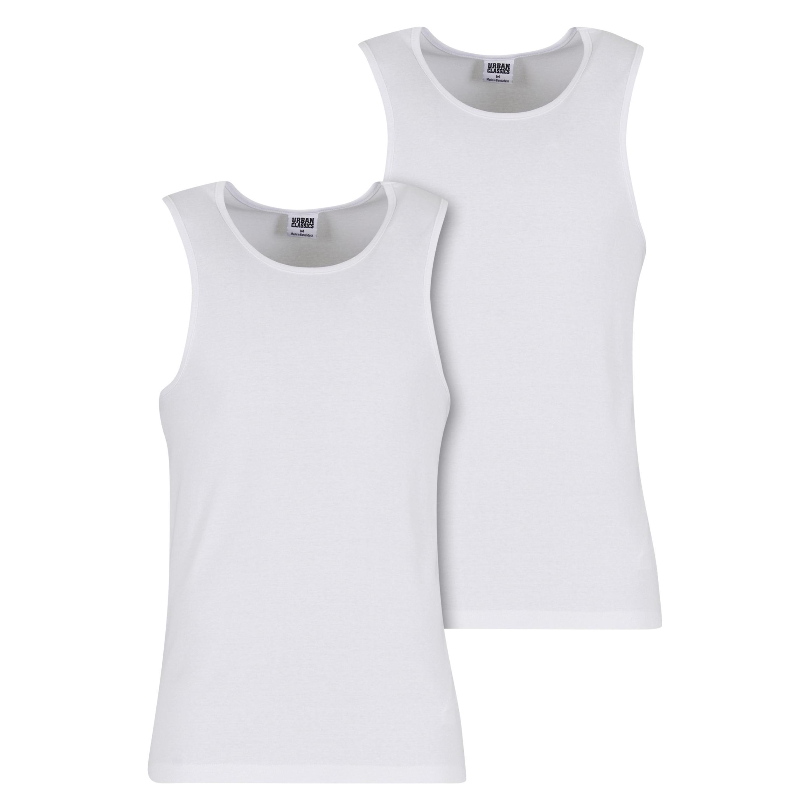 Urban Classics, Herren, Shirts, Ribbed Undershirt 2-Pack - 195343, Weiss, (Xxl)