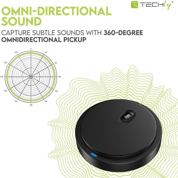 Actual product image Techly ICC SH-22 microphone Black Conference microphone