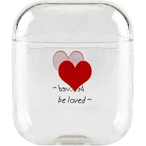 JTI Schutzhülle für AirPods - Be Loved (Kopfhörer Hülle), Kopfhörertasche + Schutzhülle, Transparent