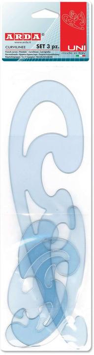 Arda Kurven Schablonen (15 cm, Kunststoff)