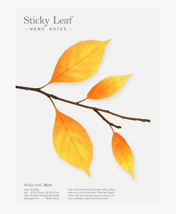 Actual product image Appree Sticky notes - yellow birch L (78 x 37 mm)