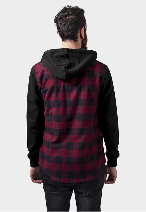 Produktbild Urban Classics Hooded Checked Flanell Sweat Sleeve Shirt (XXL)