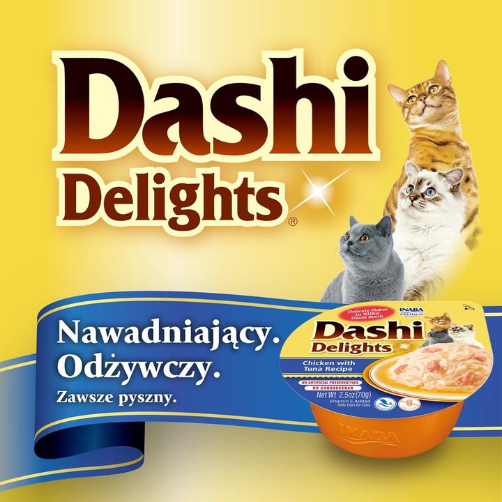 Produktbild Inaba Dashi Delights chicken tuna & scallop bouillon - cat treat - 70g (Adult, 1 Stk., 70 g)