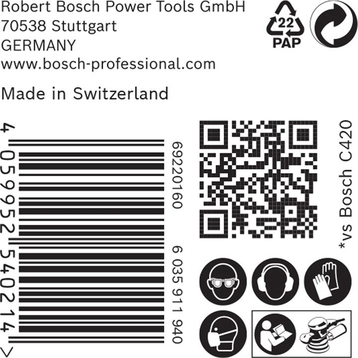 Image du produit Bosch Professional Zubehör Filet abrasif Expert M480 pour ponceuse excentrique, 125 mm, G 150, 50 pièces (150)