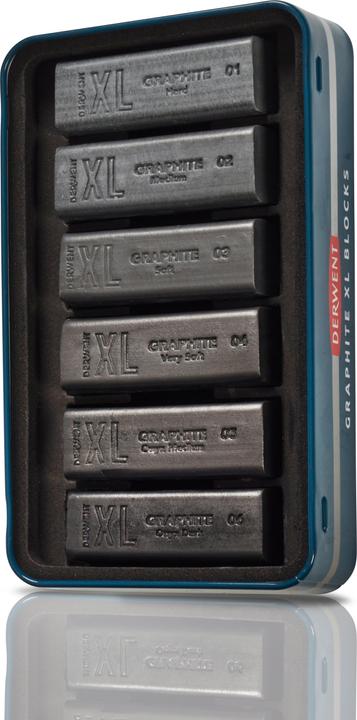 Actual product image Derwent Graphite Xl Blocks Tin Of 6 (601059) (6 x)