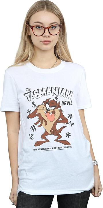 Actual product image Looney Tunes Womens/Ladies Tasmanian Devil Vintage Cotton Boyfriend T-Shirt (3XL)
