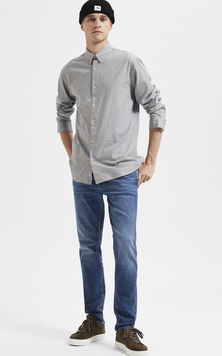 Actual product image Selected Medium Blue Slim Fit Jeans (34)