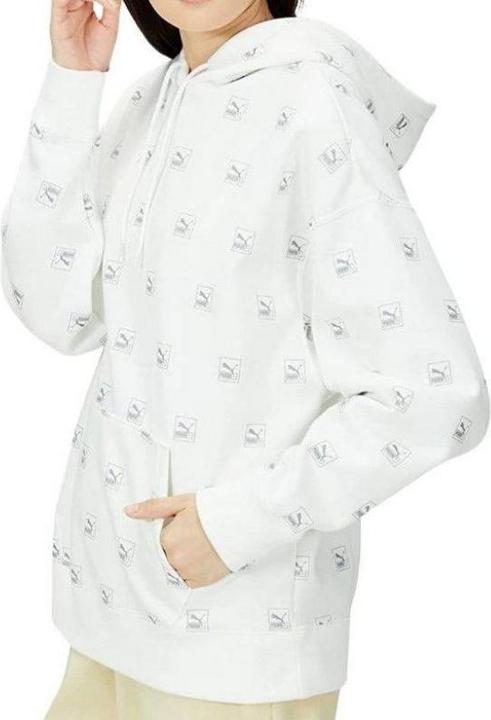 Immagine prodotto Puma Brand Love AOP Felpa con cappuccio FL Donna Bianco 535706 02 (XL) (XL)