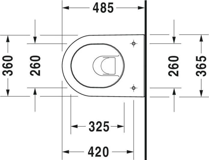 Actual product image Duravit Wall-hung WC DARLING NEW COMPACT deep, 360x485mm white WG