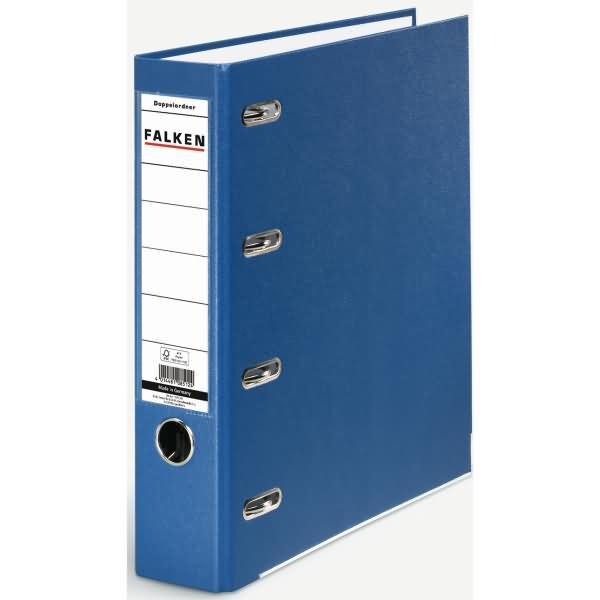Produktbild Falken Doppelordner,PP-Folie aussen,für 2x DIN A5 quer,70mm Rücken, blau (A5, Quer, 70 mm, 1 Stück)