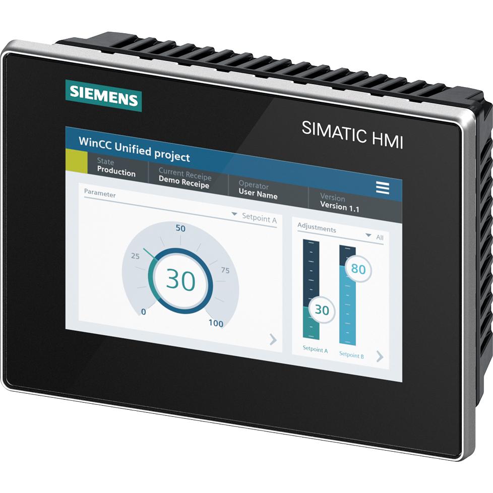 Siemens SIMATIC HMI 6AV2128-3GB06-0AX1 MTP700 Unif. pannello comfort Funzionamento a sfioramento, Domotica